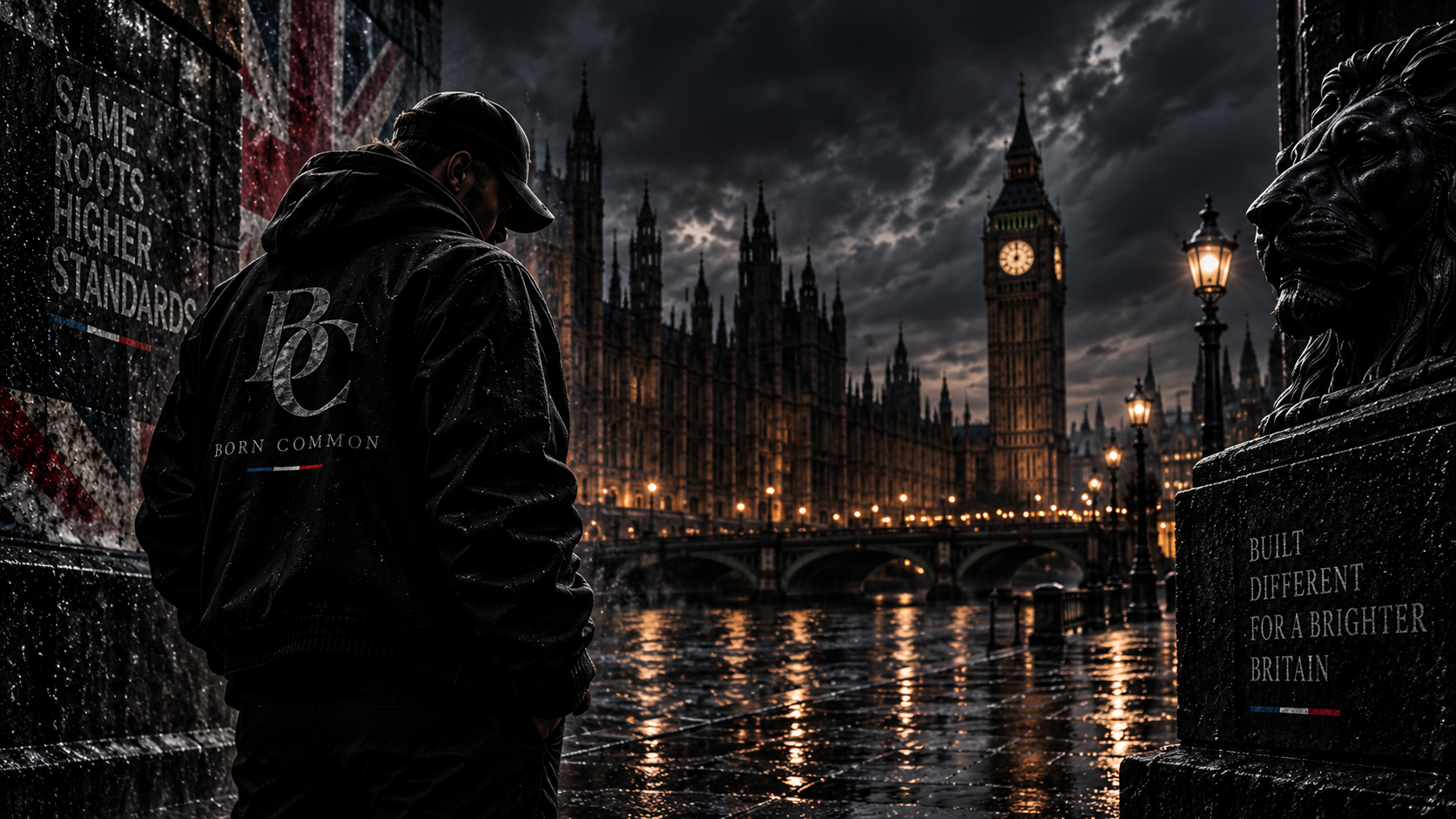 Dark London campaign imagery for BORN COMMON